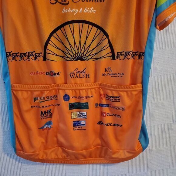 Voler Cycling Jersey Men's Large  Orange Full‎ Zipper - Picture 10 of 11